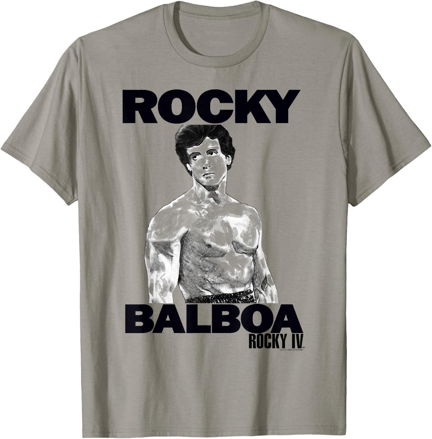 Rocky 3 Rocky Balboa Logo Sketch Portrait T-Shirt - T-Shirt | Sand