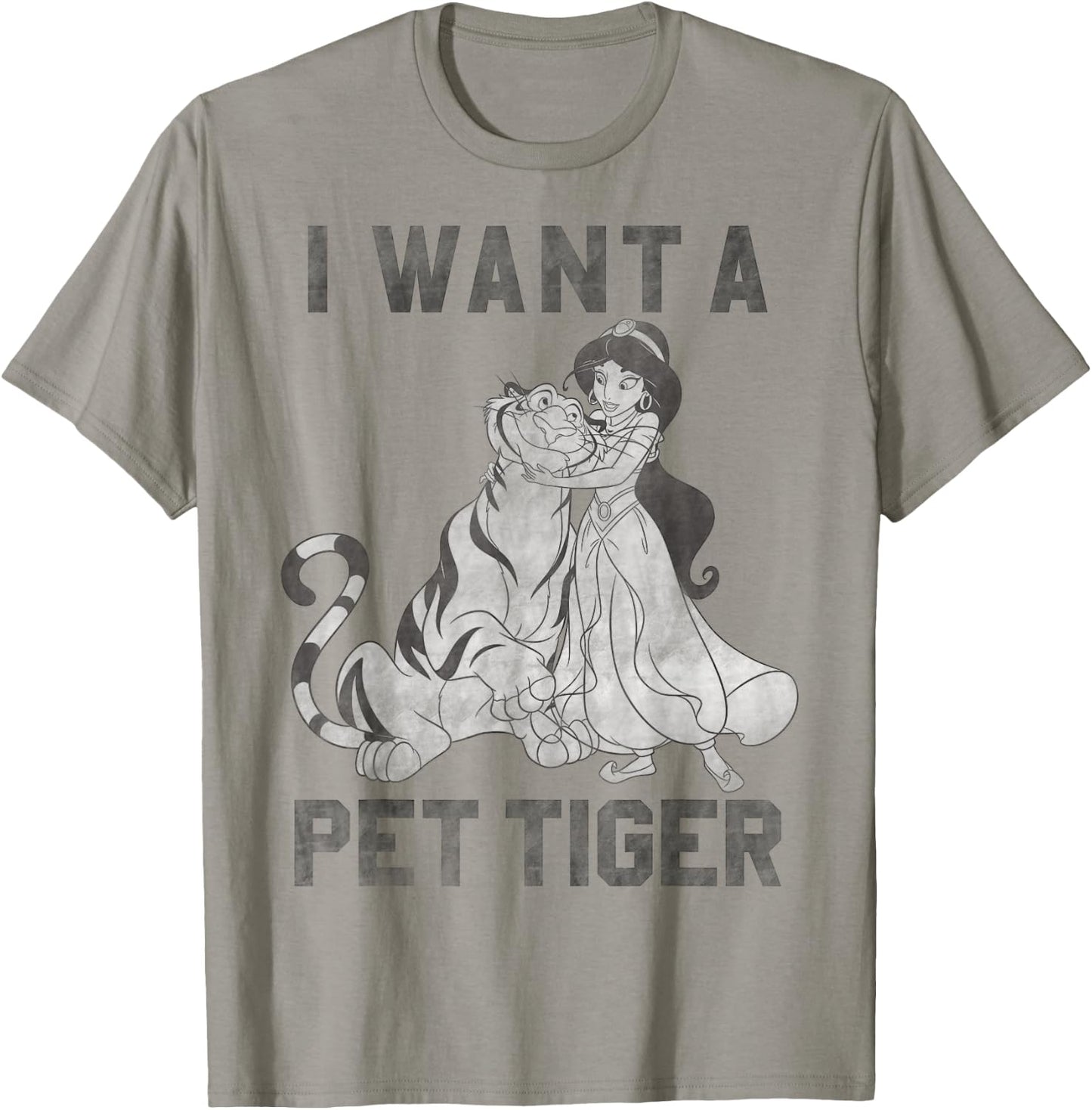Disney Aladdin Jasmine And Rajah I Want A Pet Tiger T-Shirt - T-Shirt | Sand