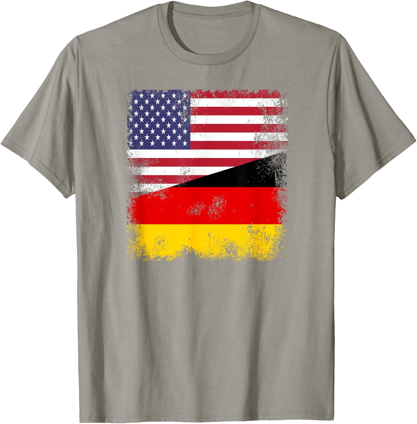 Half German Flag | Vintage Germany USA Gift T-Shirt - T-Shirt | Sand