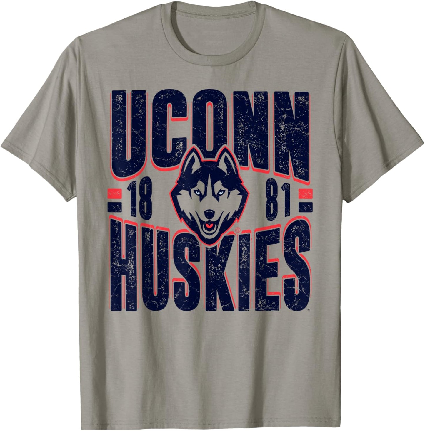 Connecticut Huskies Vintage 90's Retro White T-Shirt - T-Shirt | Sand
