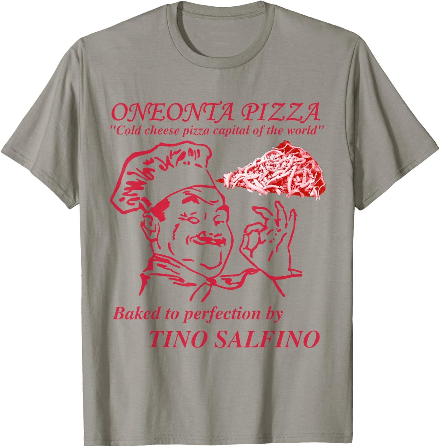 133 Apparel Oneonta NY Cold Cheese Pizza T-Shirt - T-Shirt | Sand