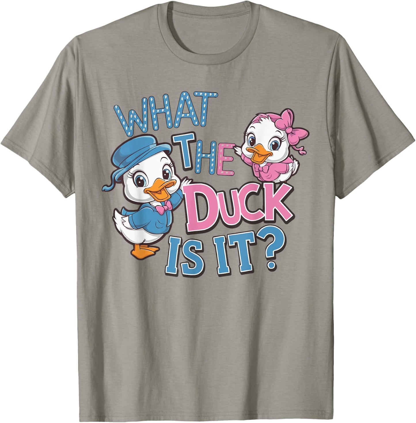 What the Duck Is It Gender Reveal Baby Shower Party T-Shirt - T-Shirt | Sand