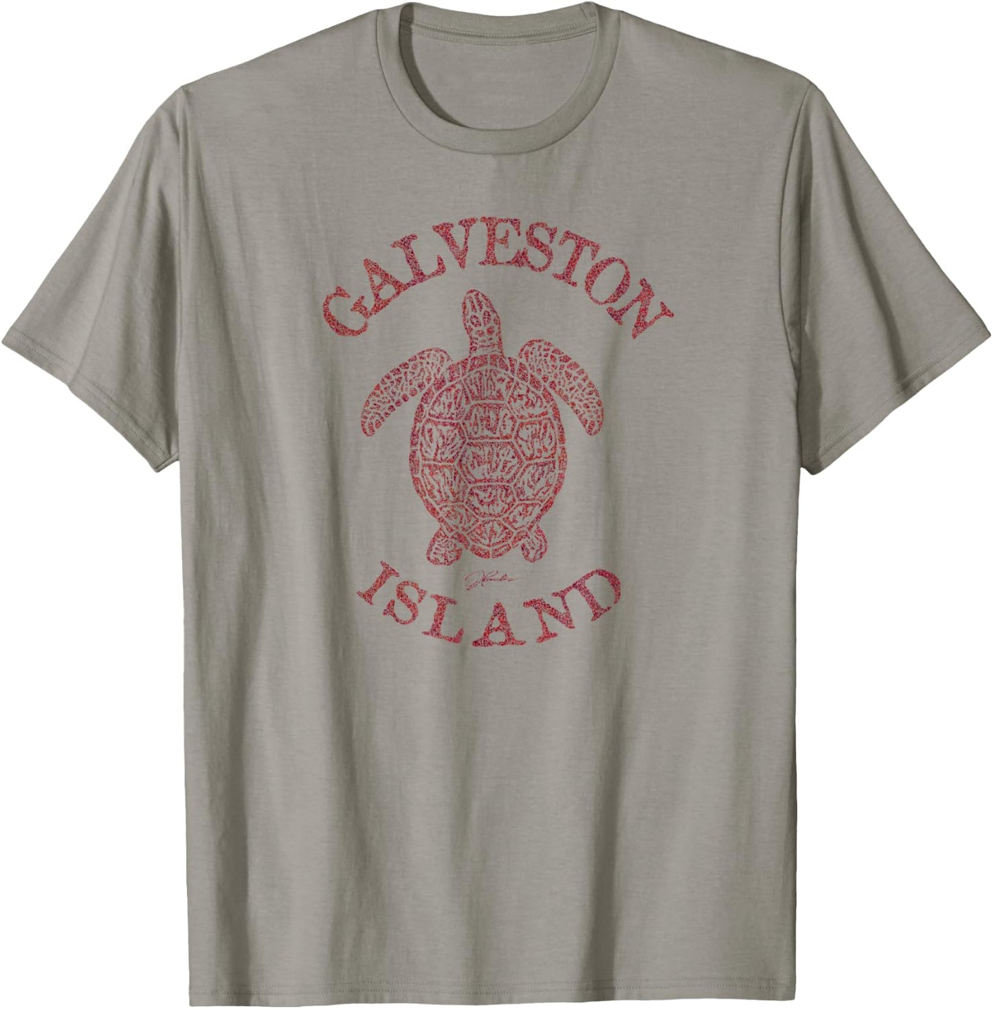 JCombs: Galveston Island, TX, Sea Turtle (Distressed) T-Shirt - T-Shirt | Sand
