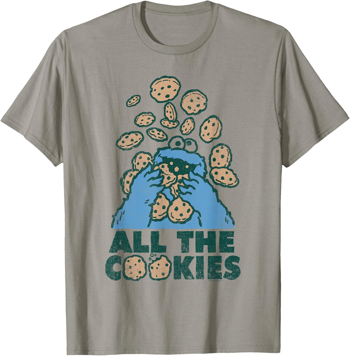 Sesame Street Cookie Monster All the Cookies T-Shirt - T-Shirt | Sand