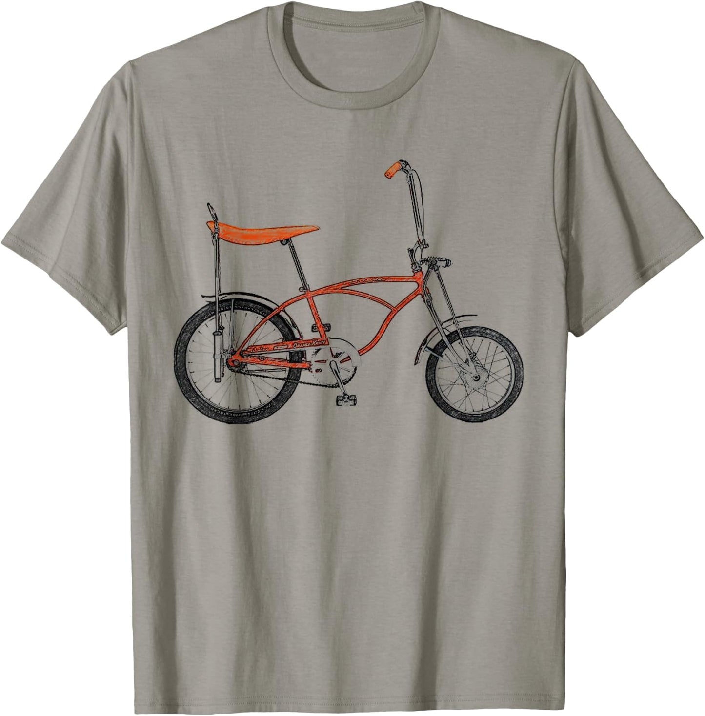 1970s Vintage Retro Banana Seat Bicycle Sketch T-Shirt - T-Shirt | Sand