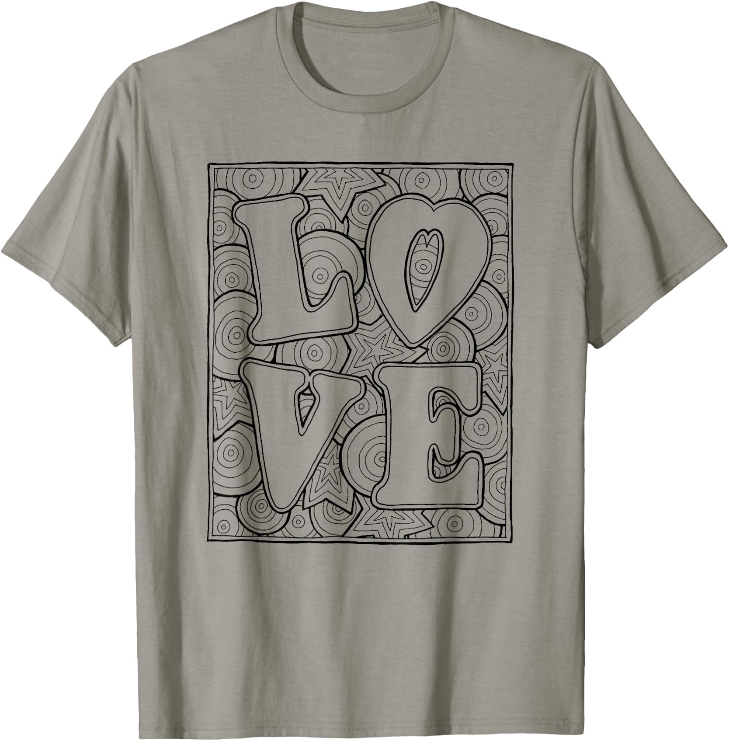 LOVE for colouring / coloring in T-Shirt - T-Shirt | Sand