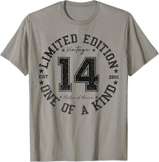 14 Year Old Gifts Vintage 2011 Limited Edition 14th Birthday T-Shirt - T-Shirt | Sand