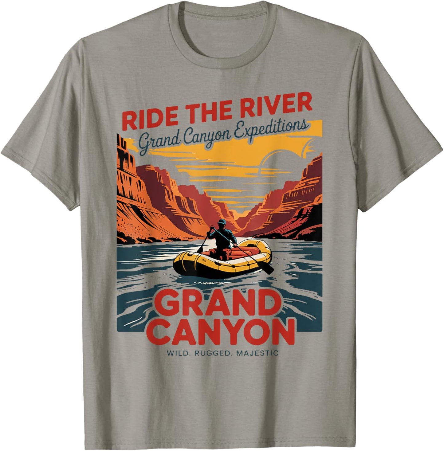 Grand Canyon Colorado River Rafting Vintage T-Shirt - T-Shirt | Sand