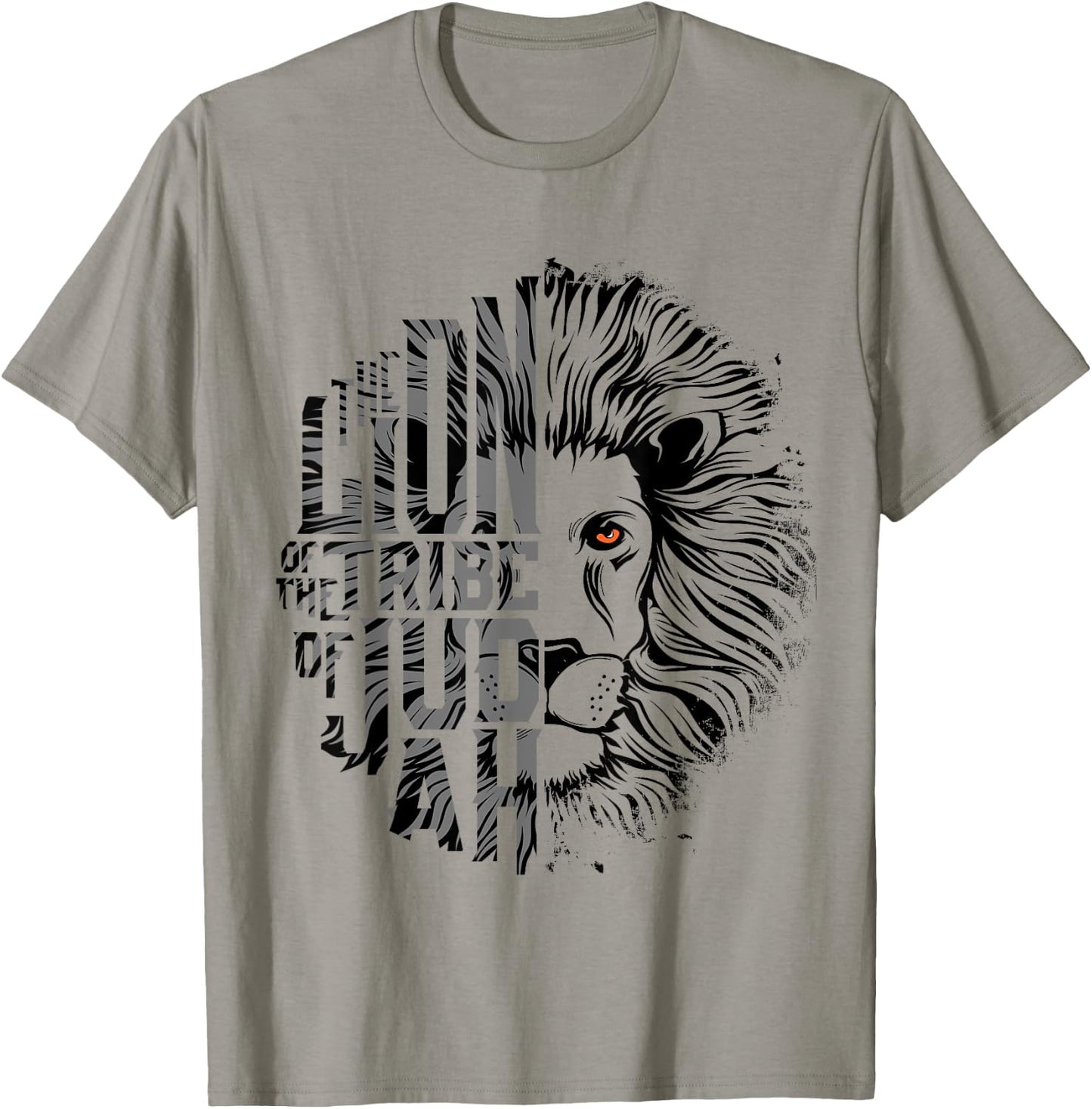 Lion of Tribe of Judah Religious Graphic Christian Worship T-Shirt - T-Shirt | Sand