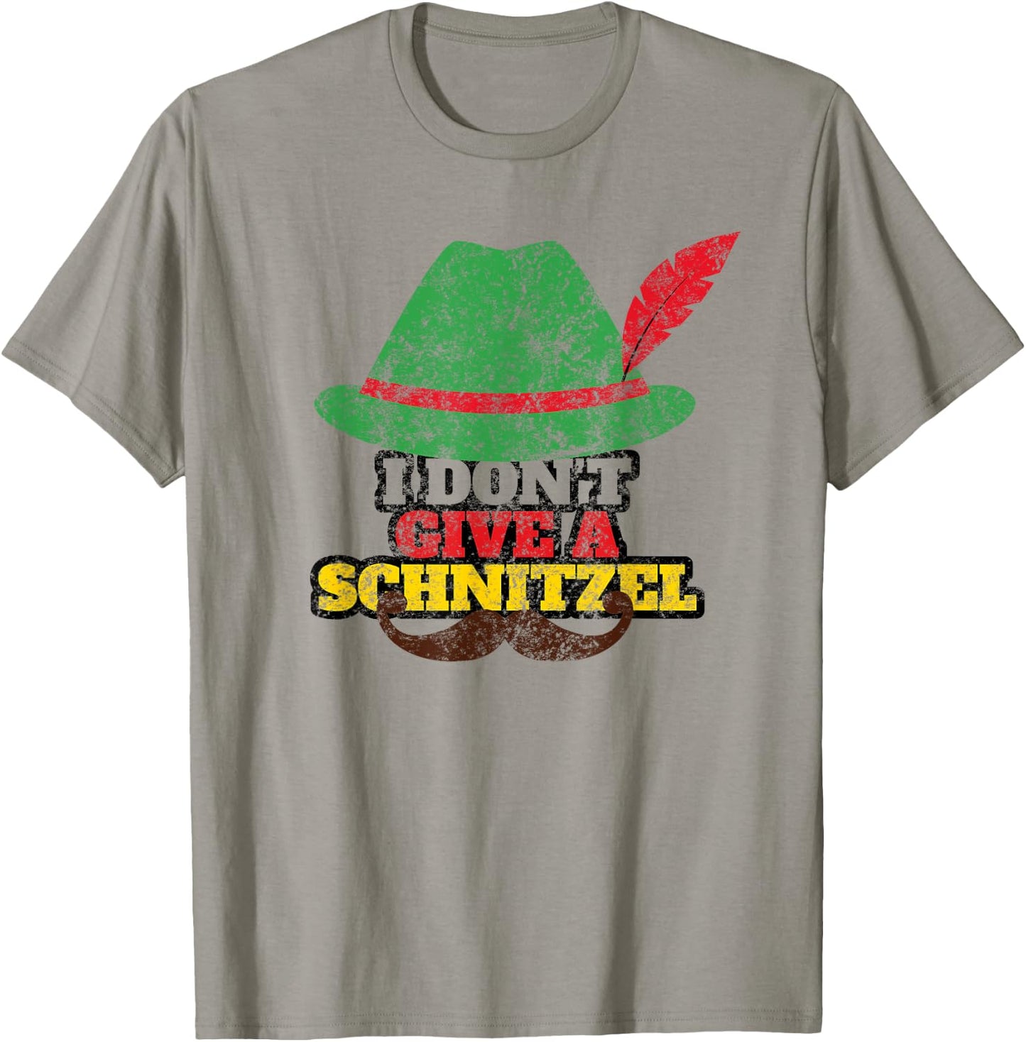 Vintage Oktoberfest I Don't Give A Schnitzel Fun Gift T-Shirt - T-Shirt | Sand