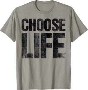 Retro Vintage 80s Halloween Costume Choose Life Distressed T-Shirt - T-Shirt | Sand