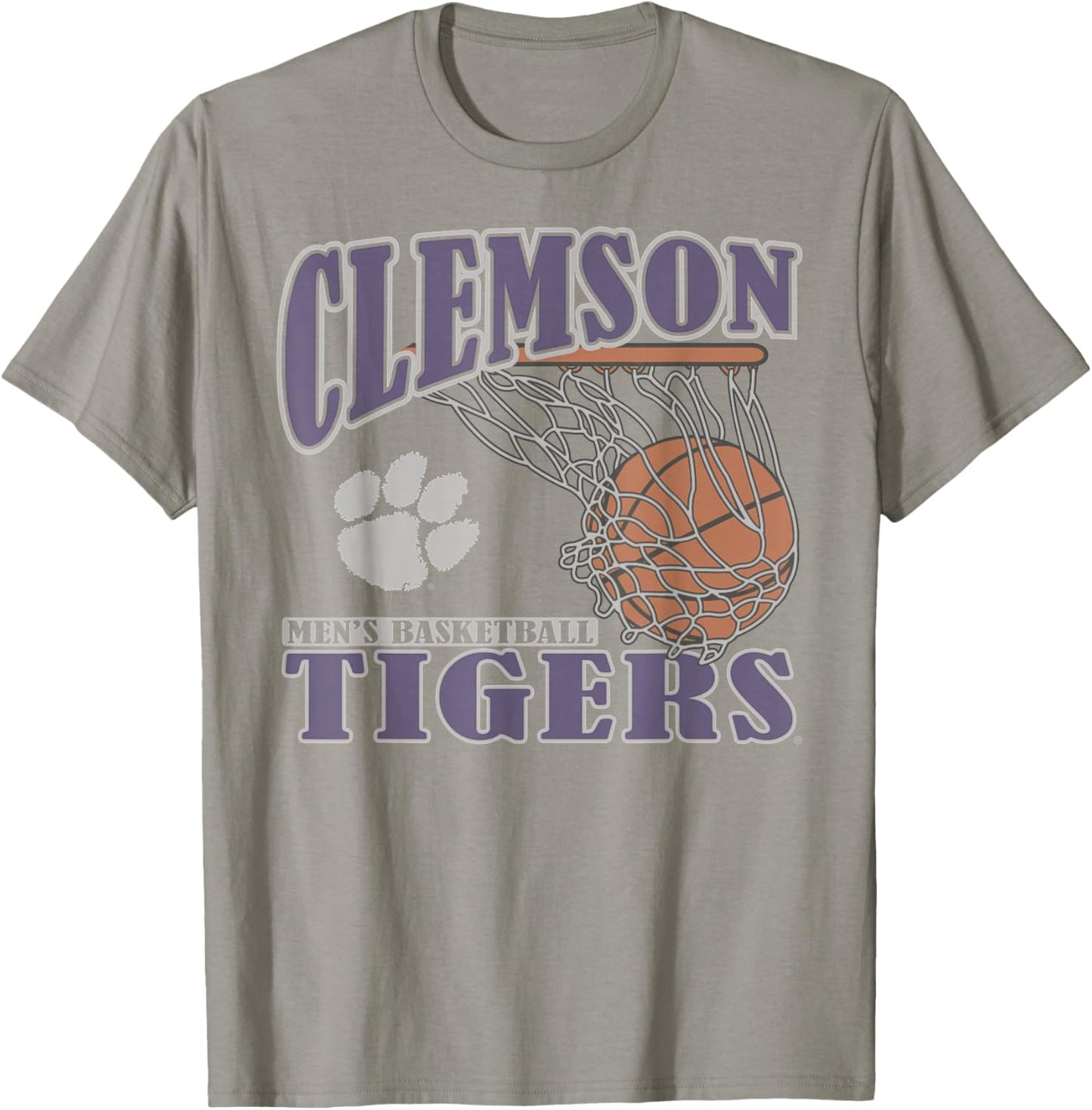 Clemson Tigers Basketball Vintage Lift Orange T-Shirt - T-Shirt | Sand
