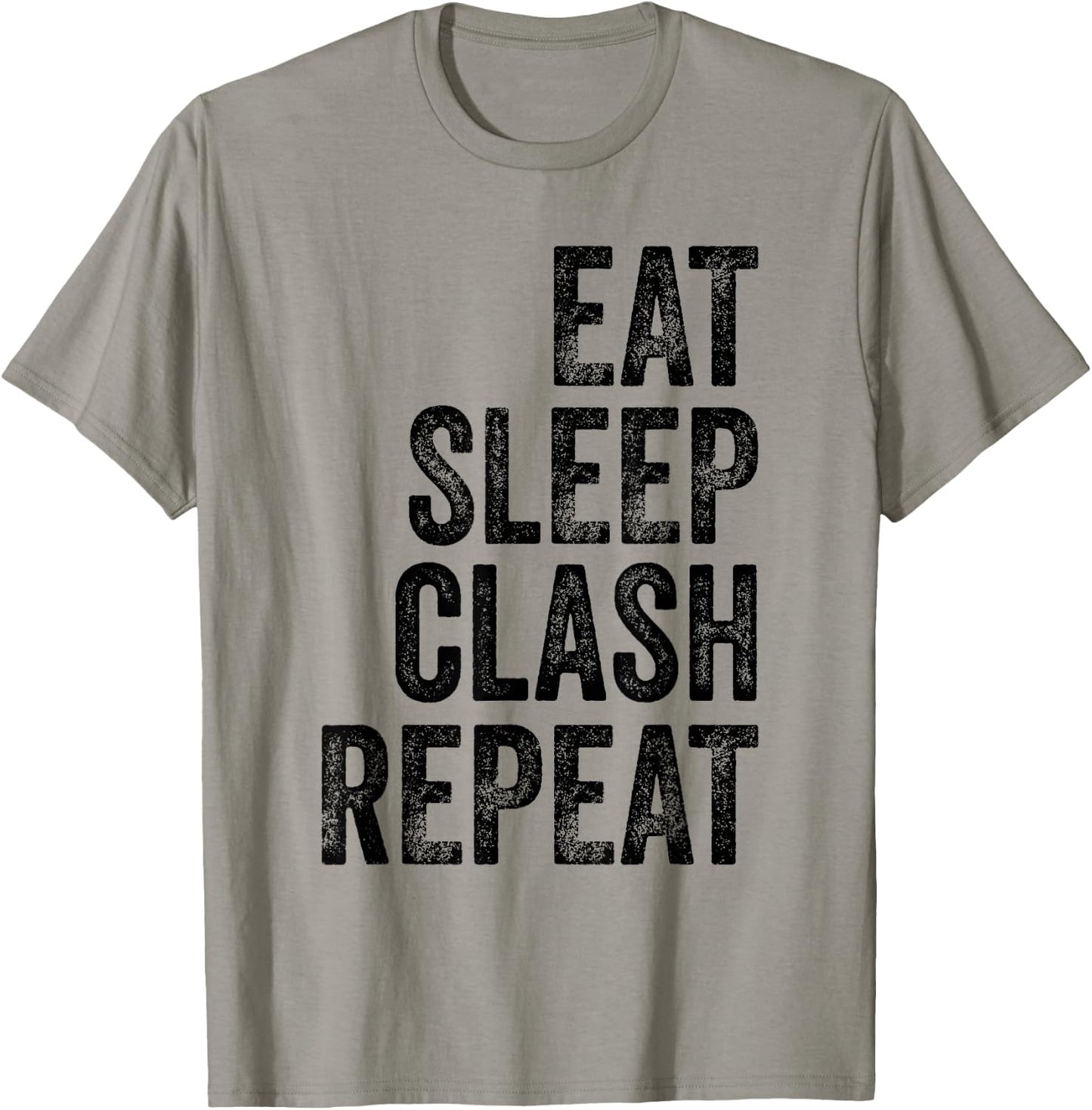 Vintage Retro Gaming Clan Shirt Eat Sleep Clash T-Shirt - T-Shirt | Sand