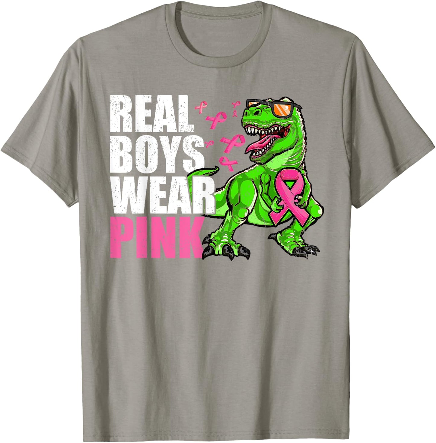 Breast Cancer Youths Toddlers, T Rex Breast Cancer Boys Kids T-Shirt - T-Shirt | Sand