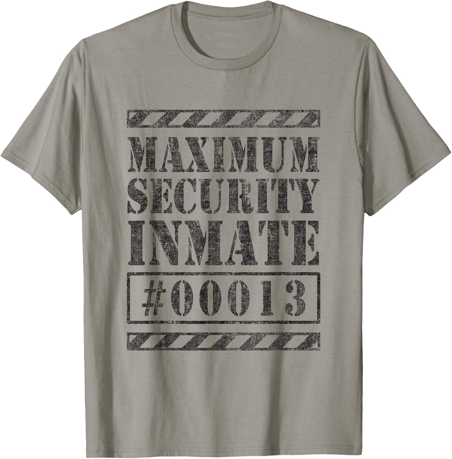 Escaped Maximum Security Inmate Convict Costume Shirt #13 T-Shirt - T-Shirt | Sand