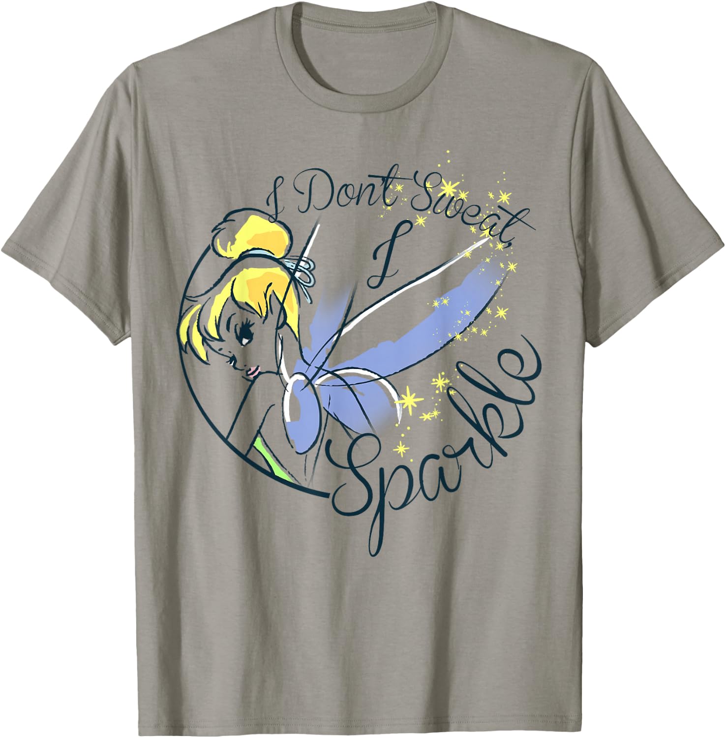 Disney Peter Pan Tinkerbell Sweat Sparkle Graphic T-Shirt - T-Shirt | Sand