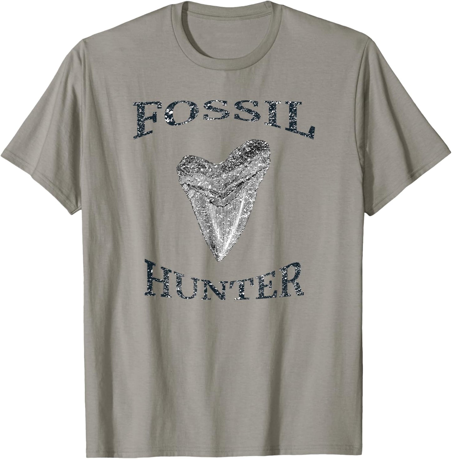 Great Distressed Fossil Hunter Megalodon Tooth Enthusiast T-Shirt - T-Shirt | Sand