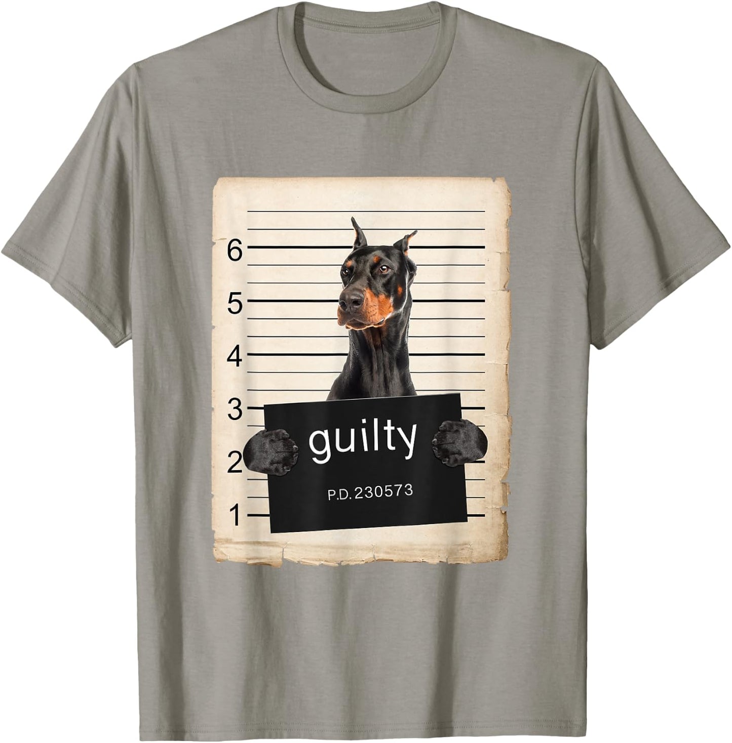 Doberman Pinscher Dog mug shot T-Shirt - T-Shirt | Sand
