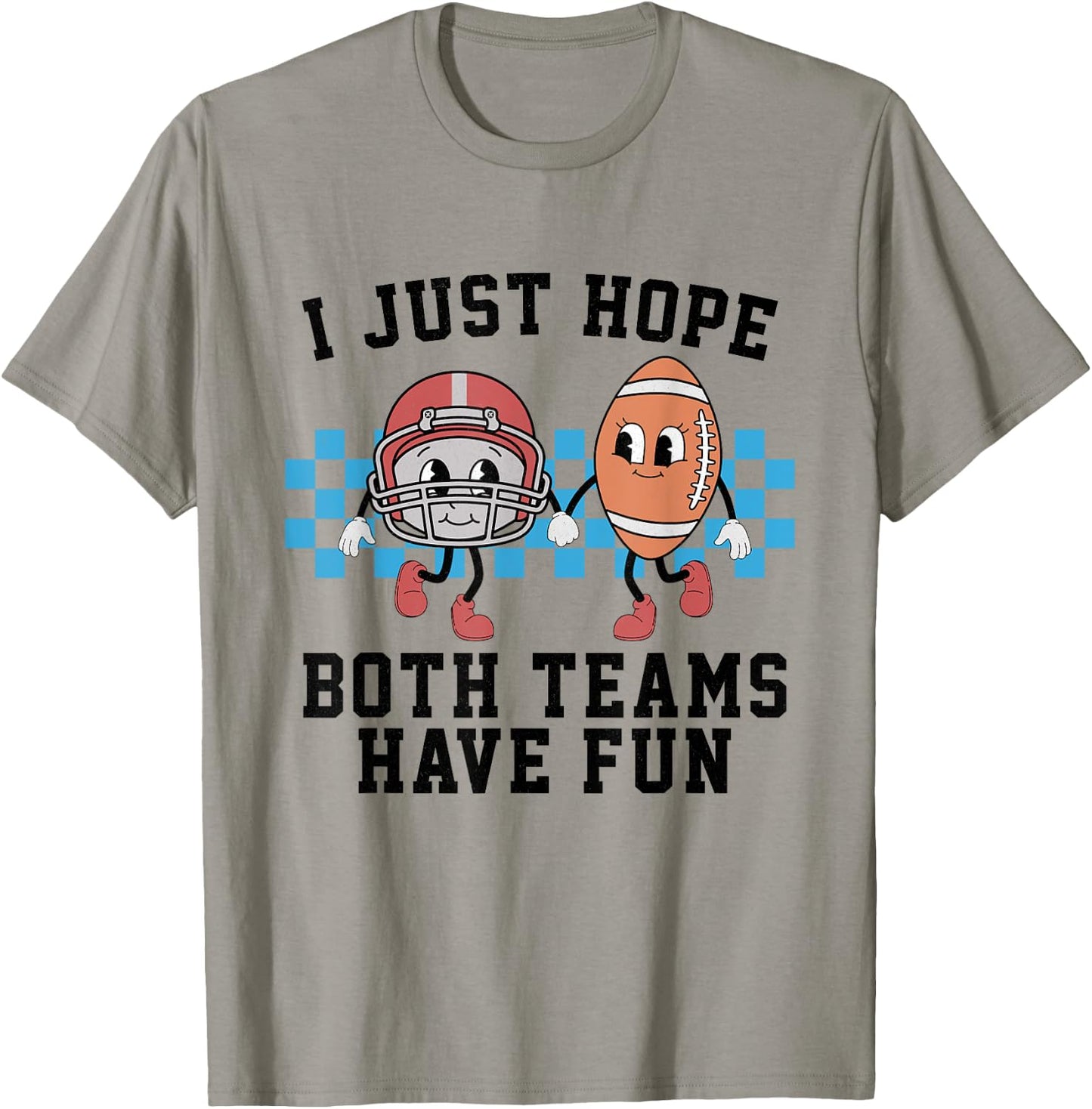 Both Teams Have Fun Cool Football Season Funny Gameday Retro T-Shirt - T-Shirt | Sand