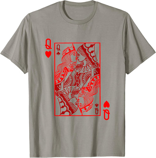 Two Queens Tarot Sapphic Lovers Graphic Lesbian Pride Month T-Shirt - T-Shirt | Sand