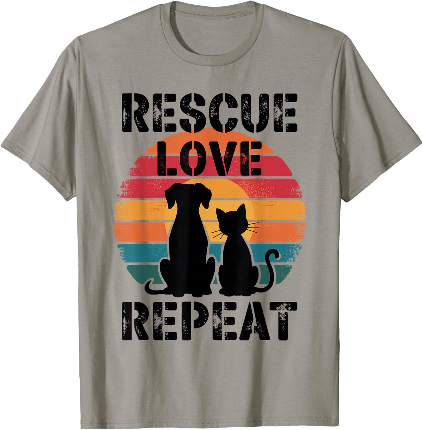 Rescue Love Repeat T-Shirt - T-Shirt | Sand