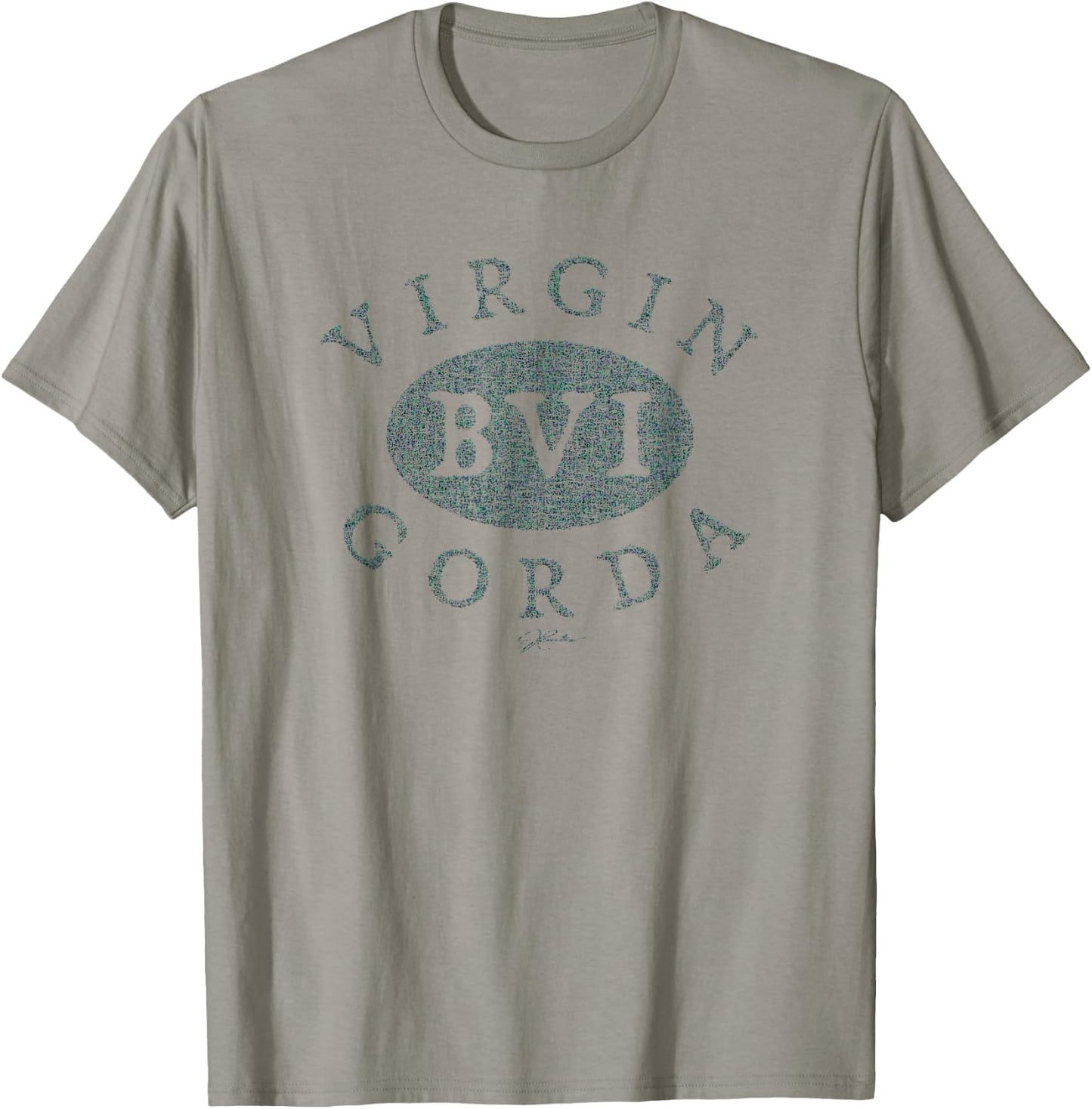 JCombs: Virgin Gorda, BVI (Distressed) T-Shirt - T-Shirt | Sand