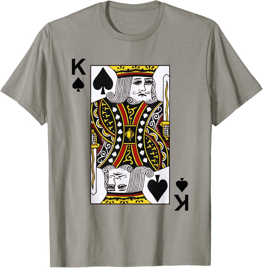 King of Spades Blackjack Cards Poker 21 K Shirt T-Shirt - T-Shirt | Sand