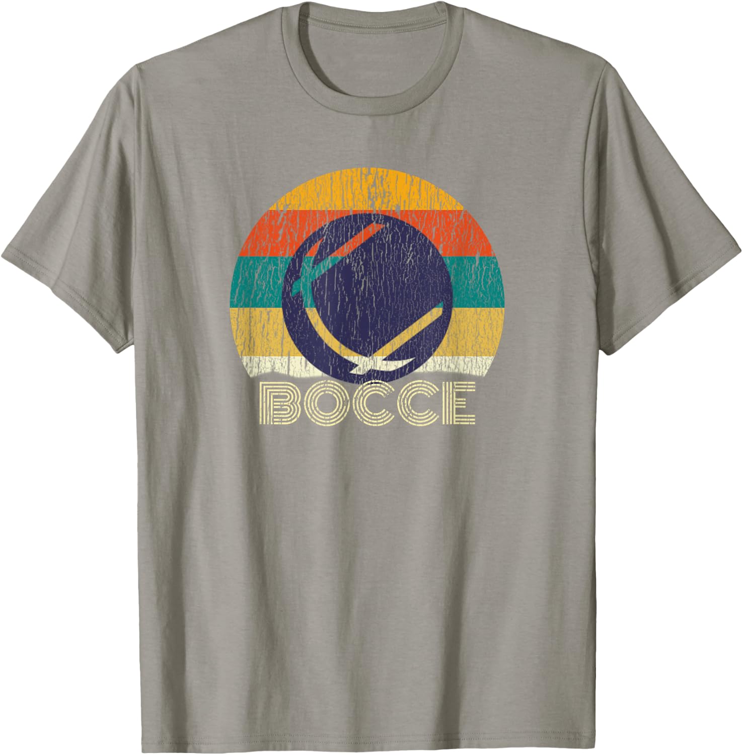 Vintage Bocce Shirt Retro 70's Men Women Gift Bocce Ball T-Shirt - T-Shirt | Sand