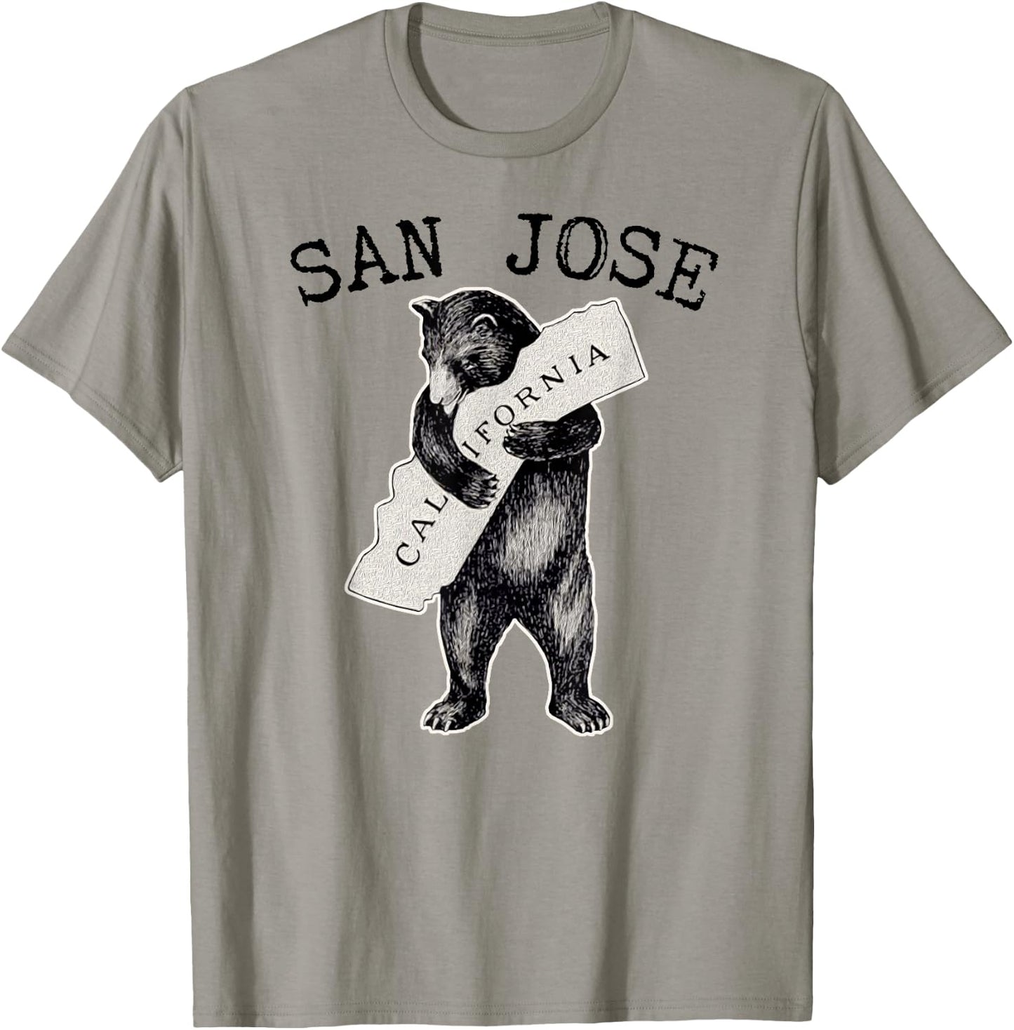 Retro I Love California Shirt Art-Vintage Cali Bear San Jose T-Shirt - T-Shirt | Sand