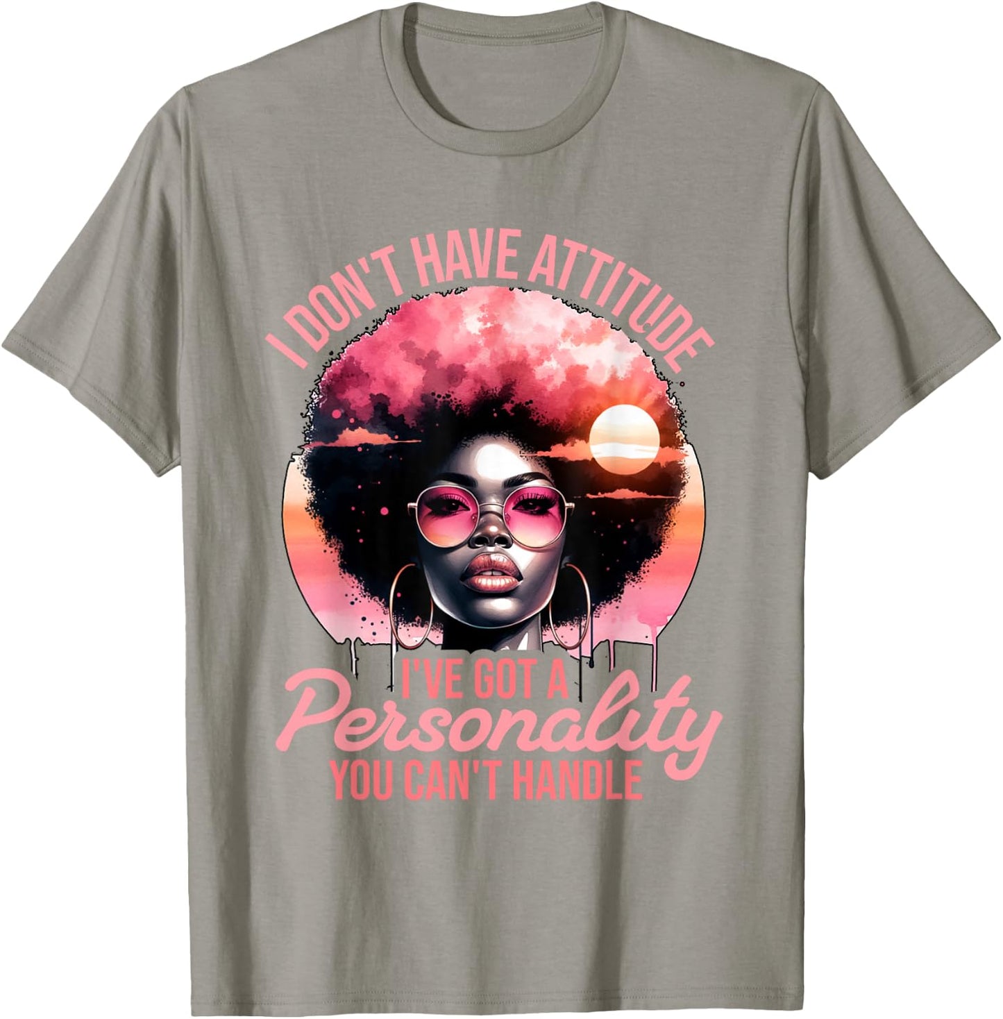 Afro Women Black Pride African American Girl Women Melanin T-Shirt - T-Shirt | Sand