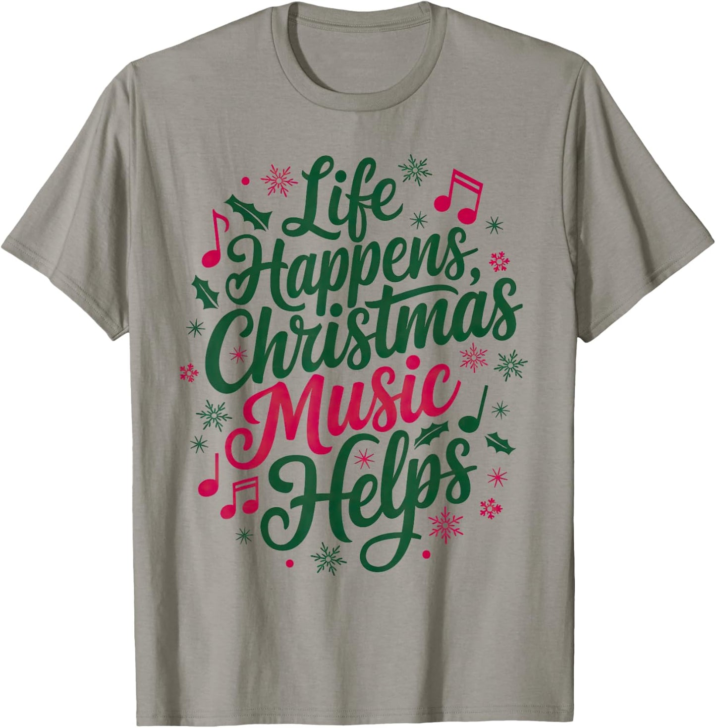 For Christmas Music T-Shirt - T-Shirt | Sand