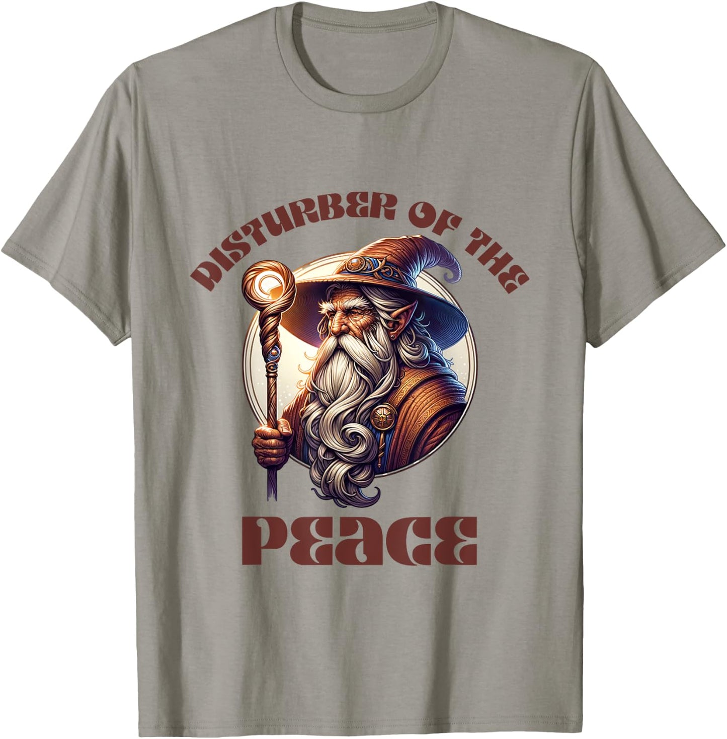 Disturber of the Peace Wizard, Witch, Warlock. T-Shirt - T-Shirt | Sand