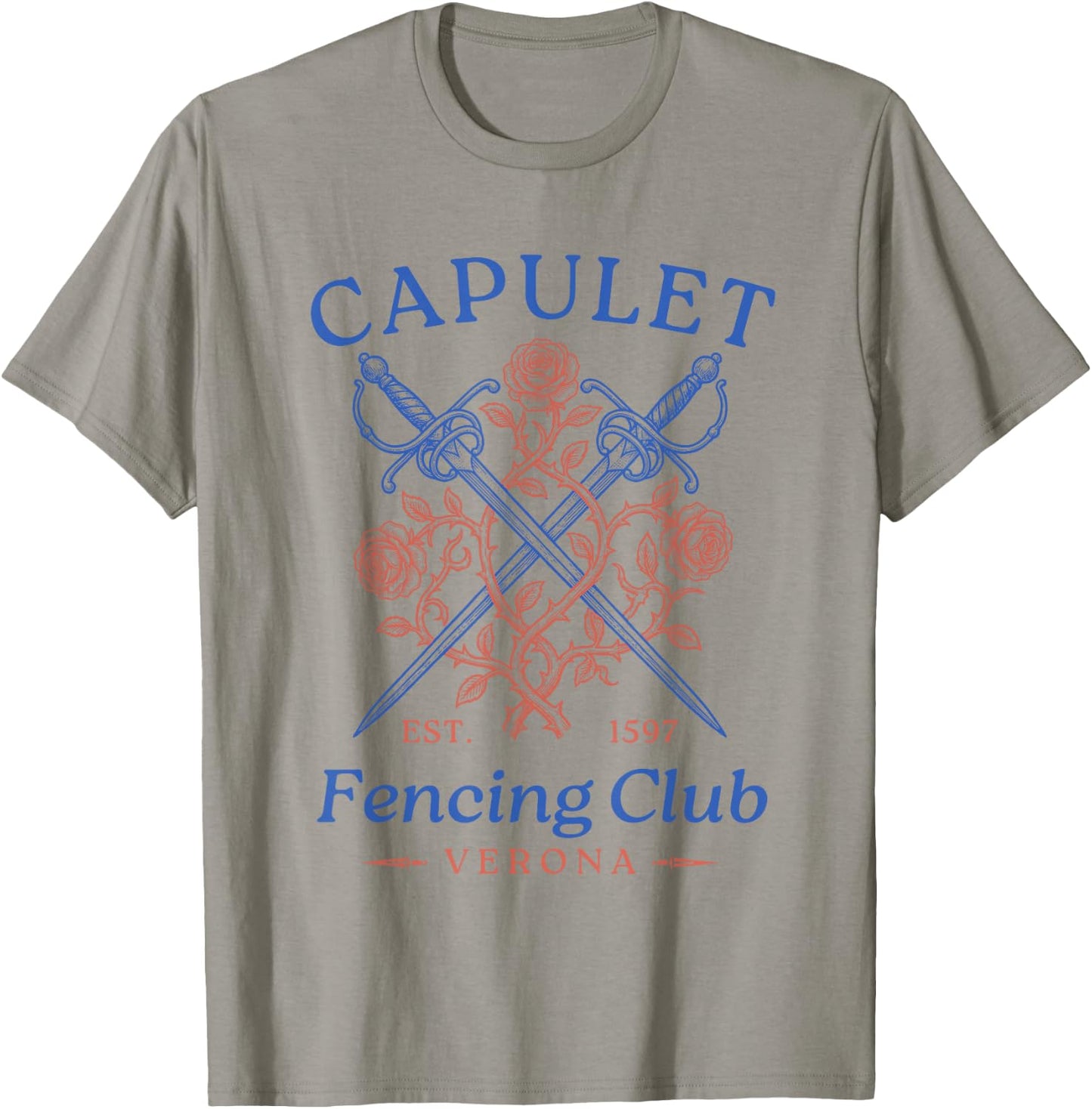 Capulet Fencing Club Romeo and Juliet Funny Book Lover T-Shirt - T-Shirt | Sand