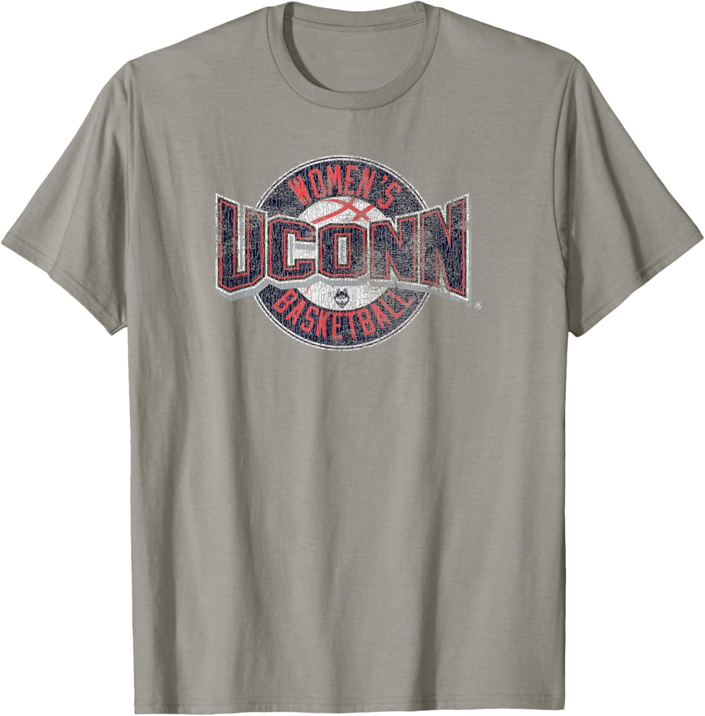 Connecticut Huskies Women's Basketball Distressed Gray T-Shirt - T-Shirt | Sand