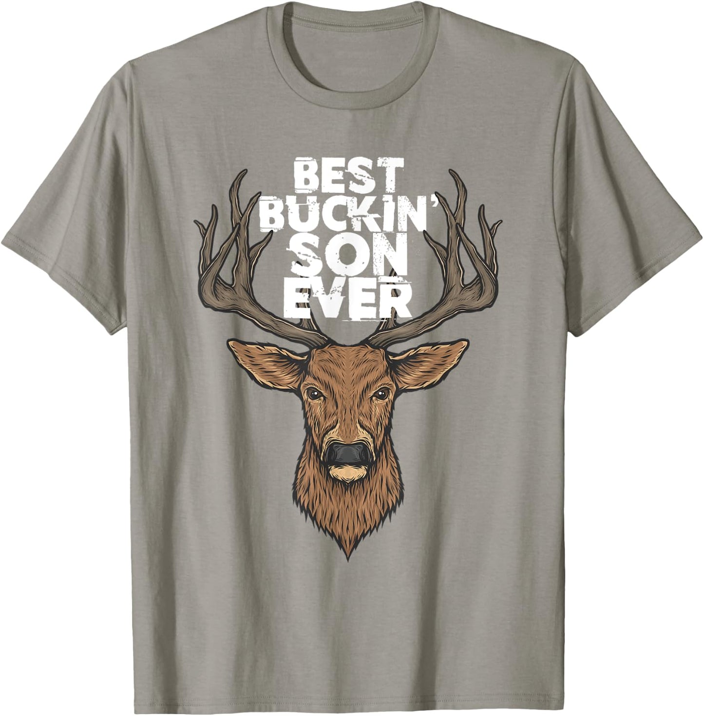 Best Buckin' Son Ever Buck & Deer Hunting Father Son T-Shirt - T-Shirt | Sand