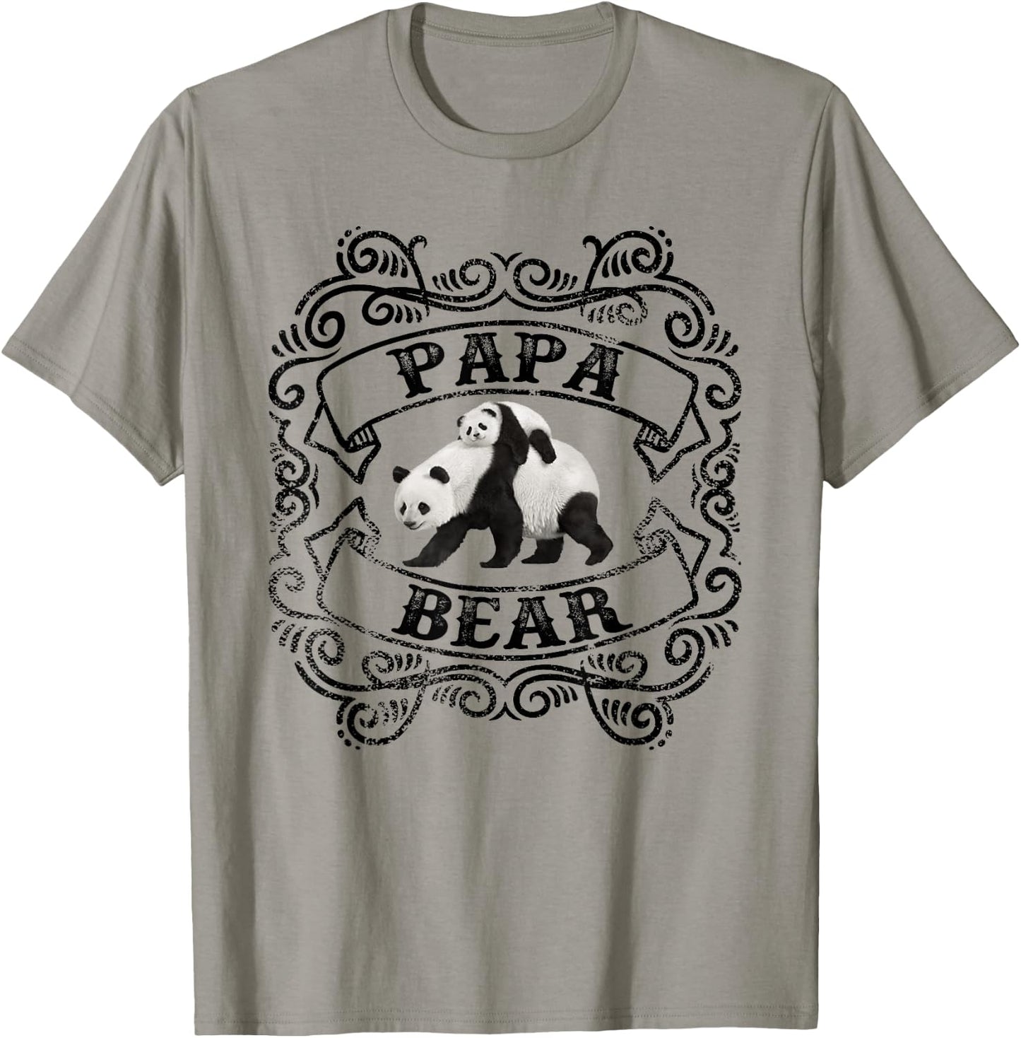 Cute Design Panda Papa Bear Dad T-Shirt - T-Shirt | Sand