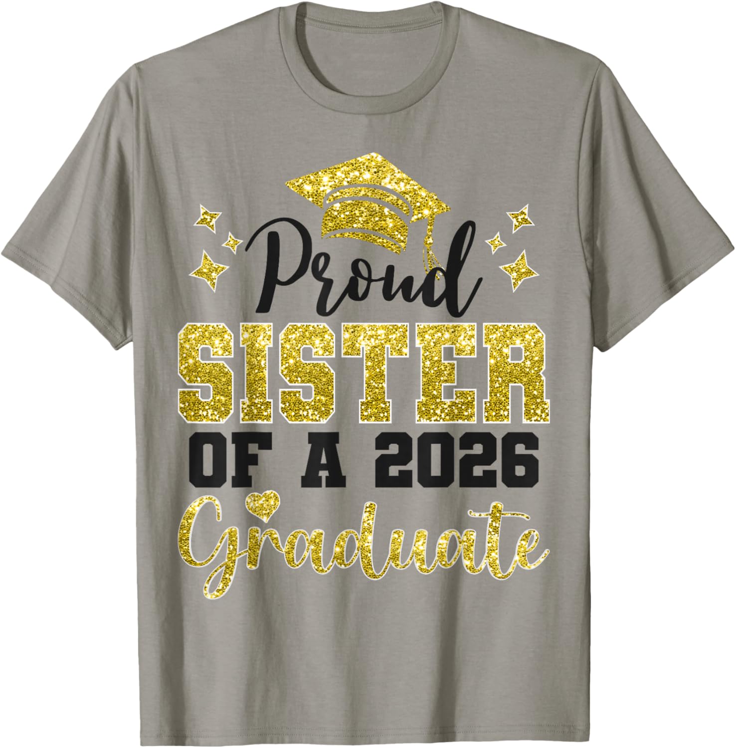 Super Proud Sister of 2026 Graduate Senior Graduation Family T-Shirt - T-Shirt | Sand