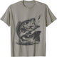 Vintage Bass Fishing Fishing Graphic Large Mouth Bass Fish T-Shirt - T-Shirt | Sand
