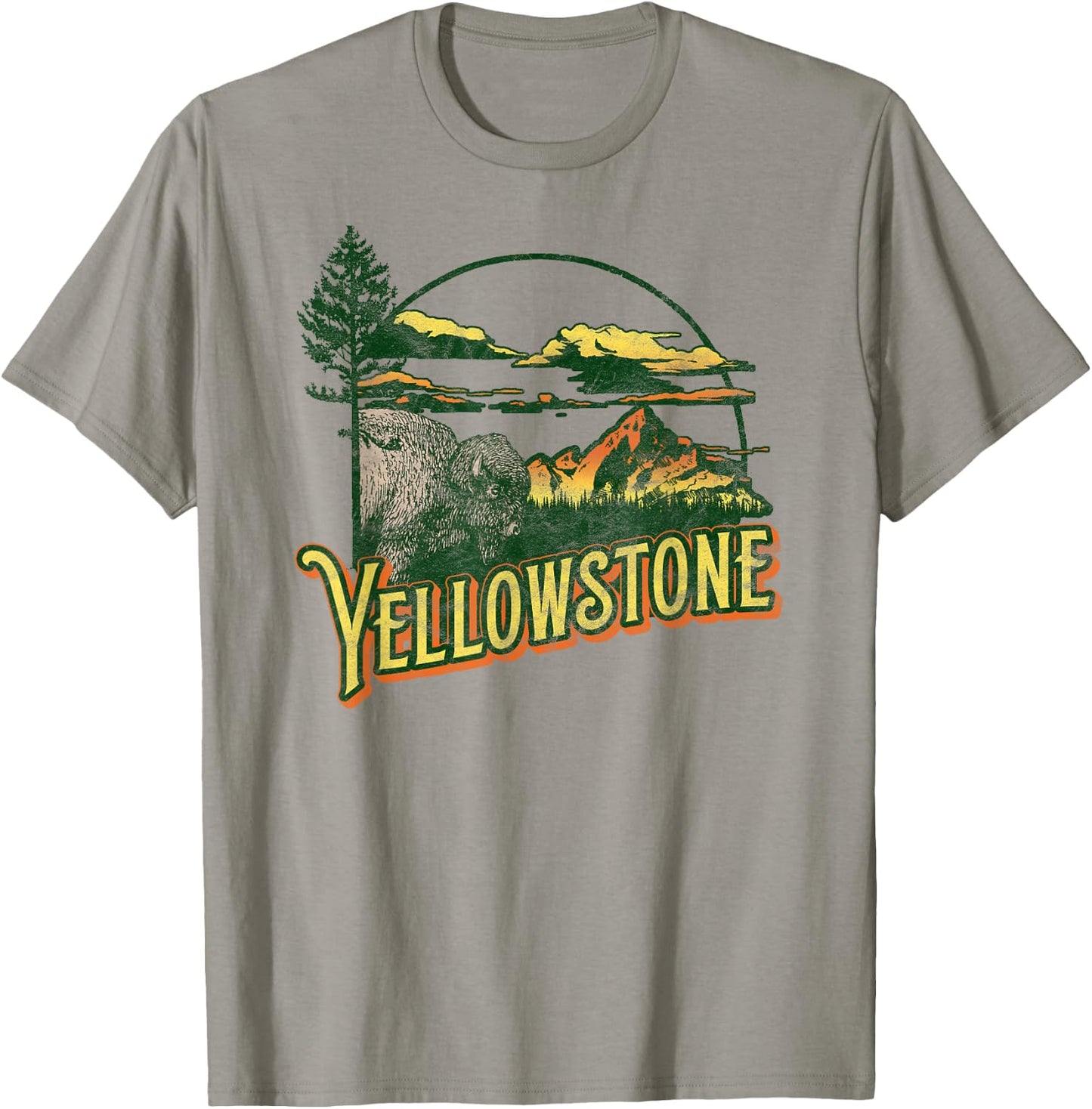 Vintage Yellowstone National Park Retro T-Shirt - T-Shirt | Sand