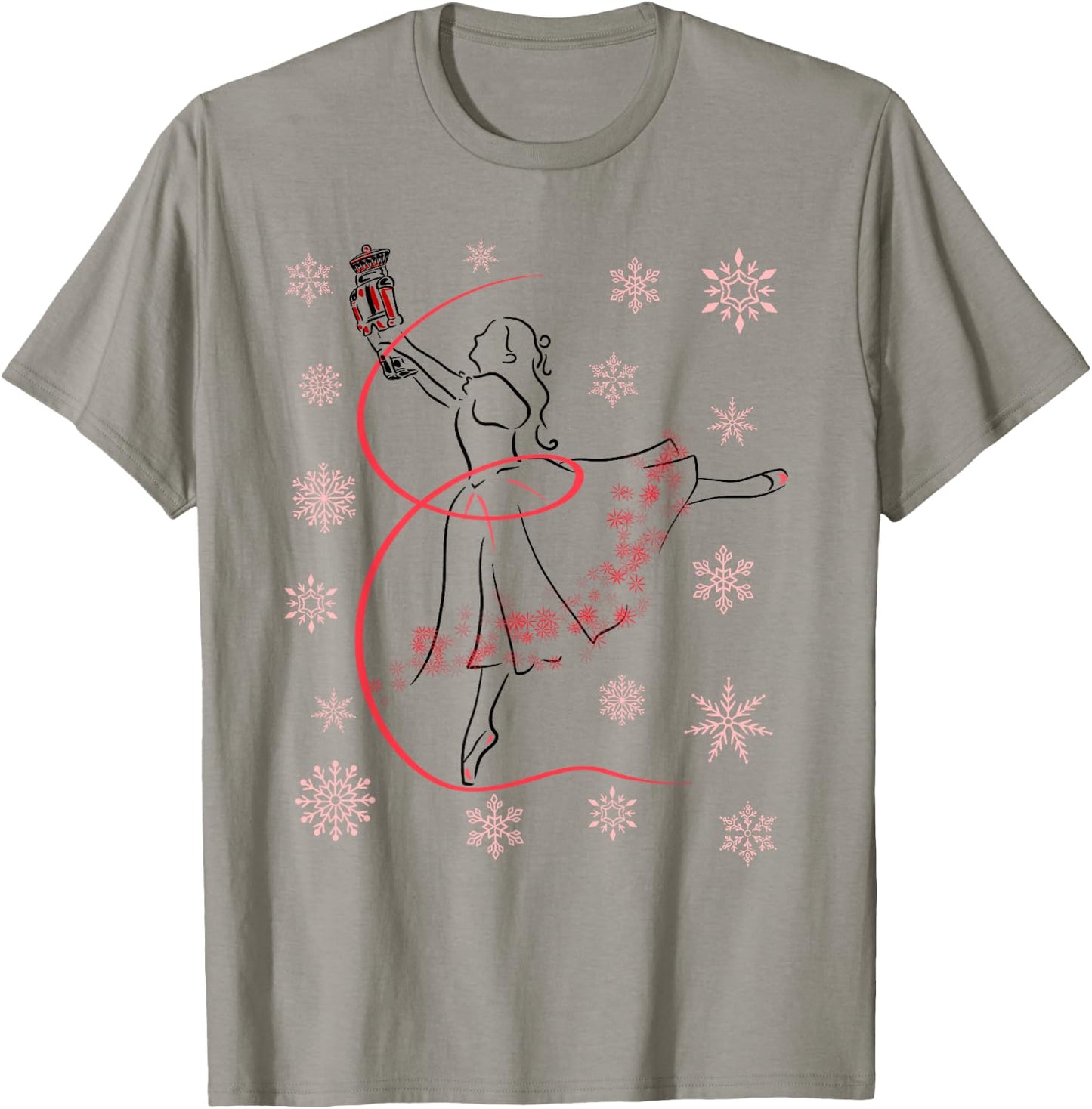 The Nutcracker Ballet and Clara Christmas Holiday Dance T-Shirt - T-Shirt | Sand