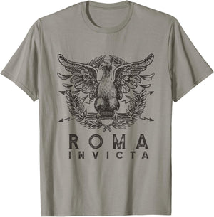 History Of Ancient Rome SPQR Roman Eagle Roma Invicta T-Shirt - T-Shirt | Sand