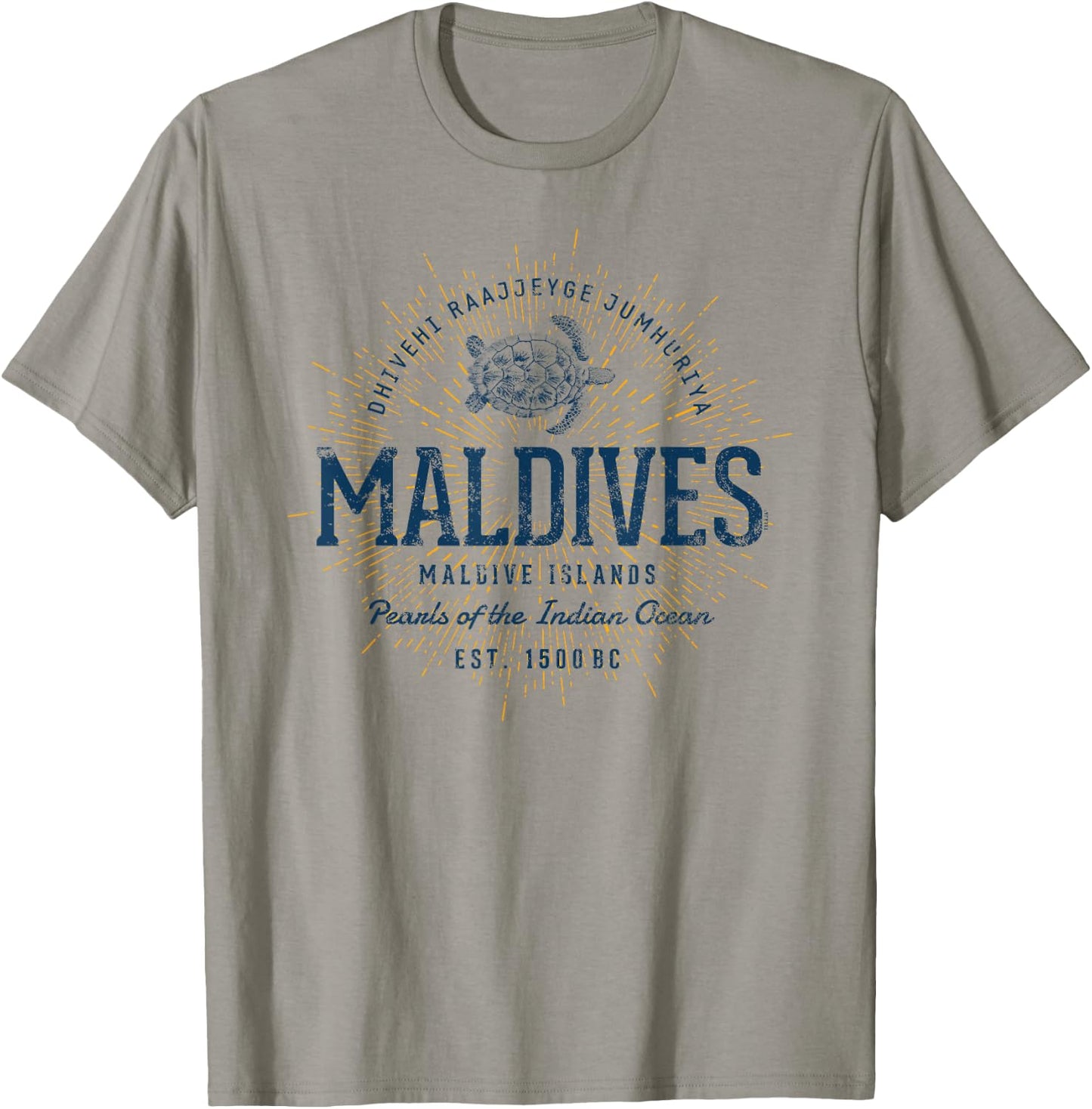 Vintage Maldives Retro T-Shirt - T-Shirt | Sand