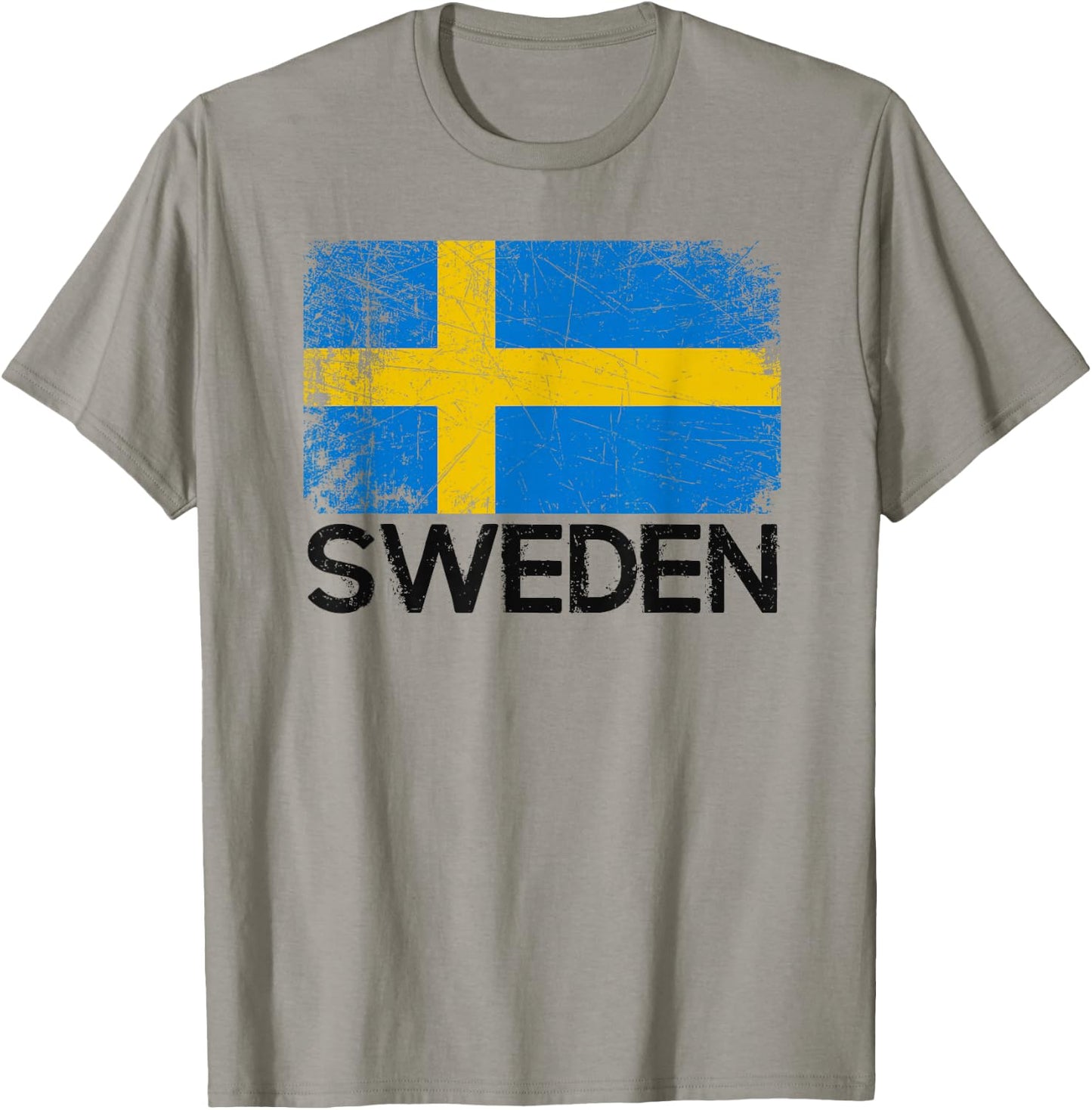 Swedish Flag | Vintage Made In Sweden Gift T-Shirt - T-Shirt | Sand