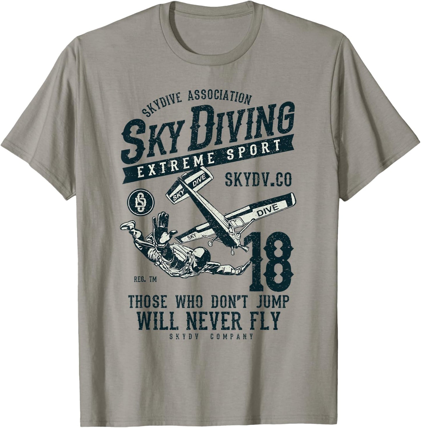 Skydiving T Parachuting Skydive Skydiver T-Shirt - T-Shirt | Sand