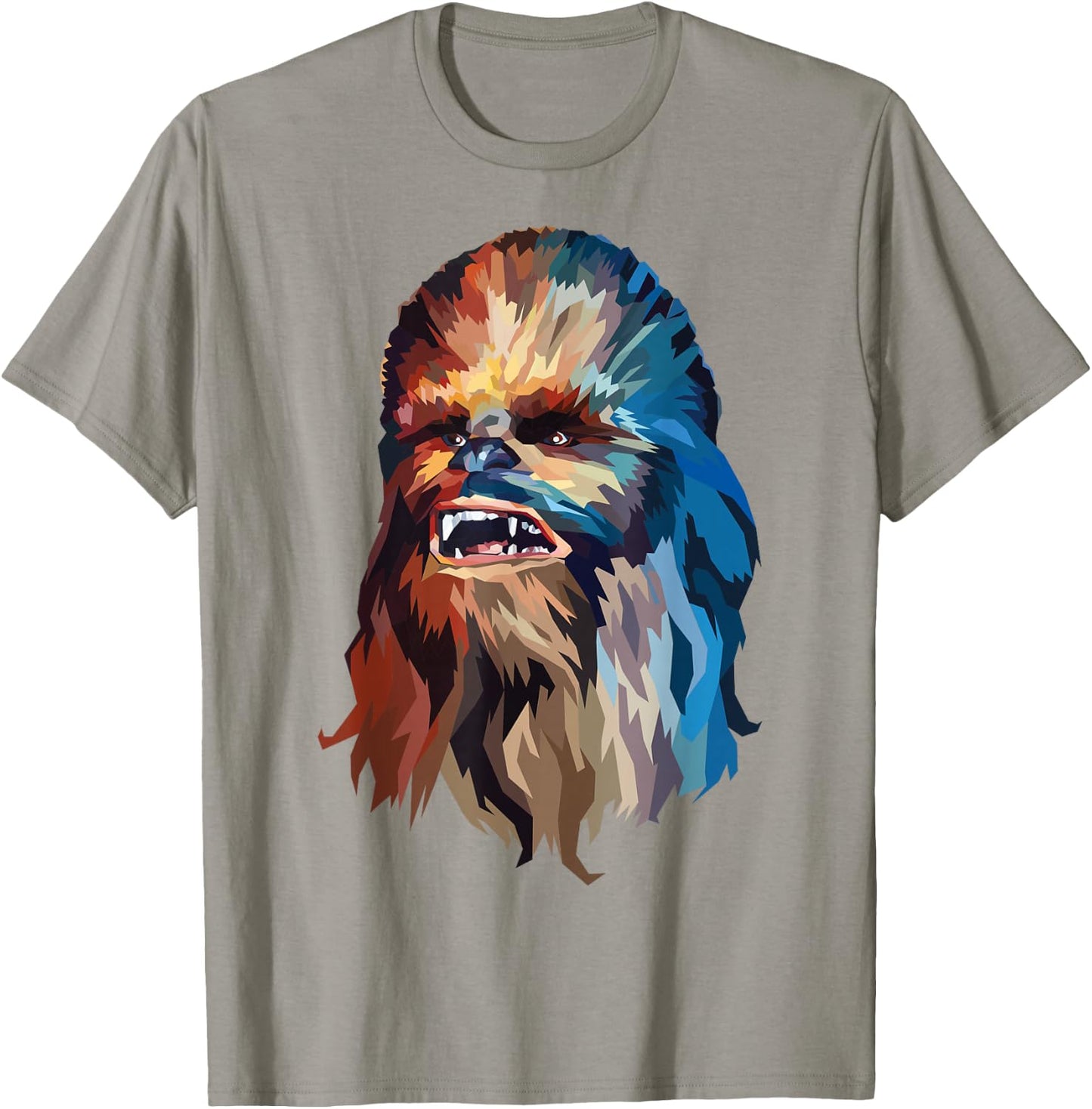 Star Wars Chewbacca Awesome Geometric Style Chewie Portrait T-Shirt - T-Shirt | Sand
