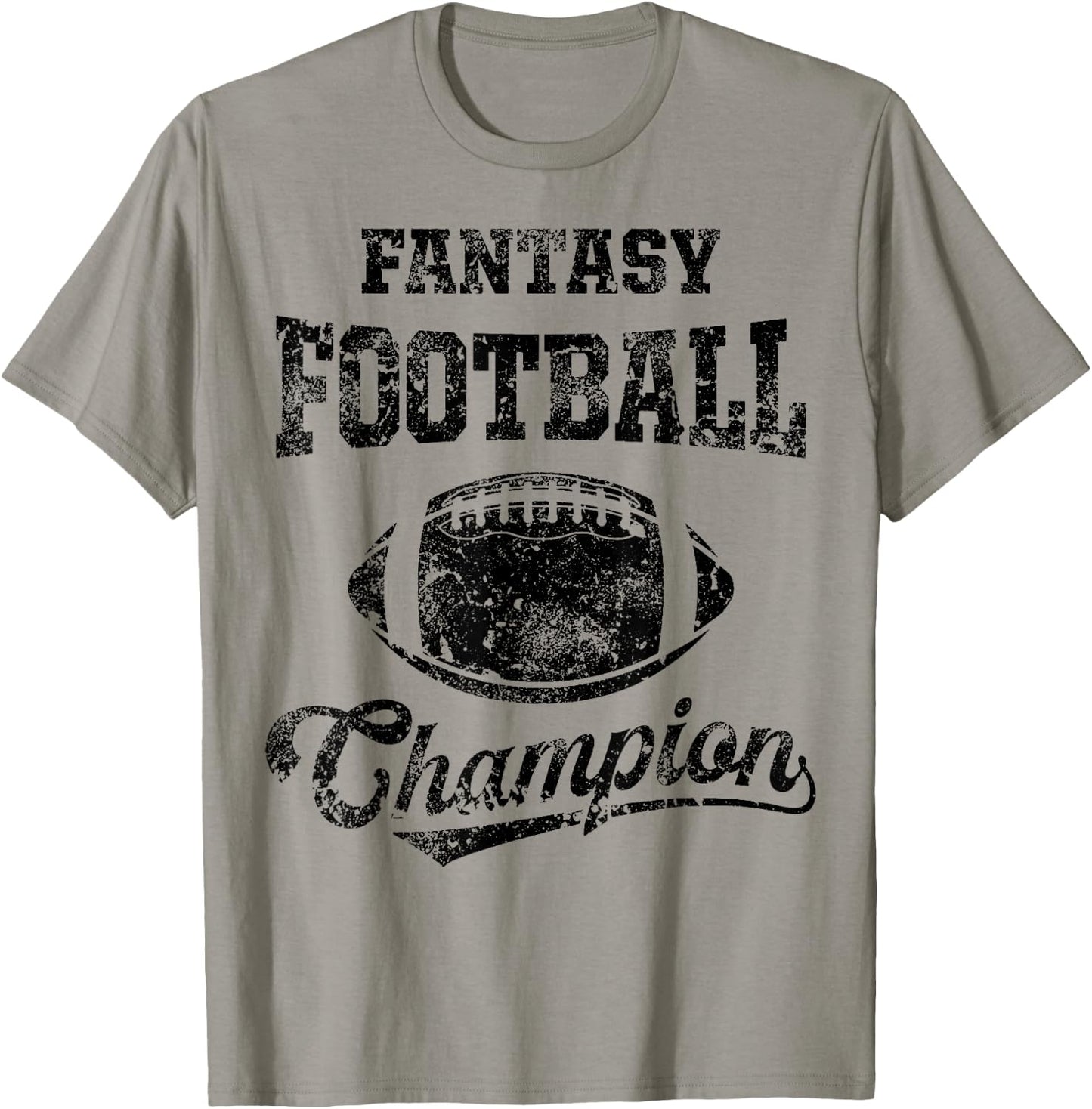 Fantasy Football Champion Funny League Draft Party Champ T-Shirt - T-Shirt | Sand