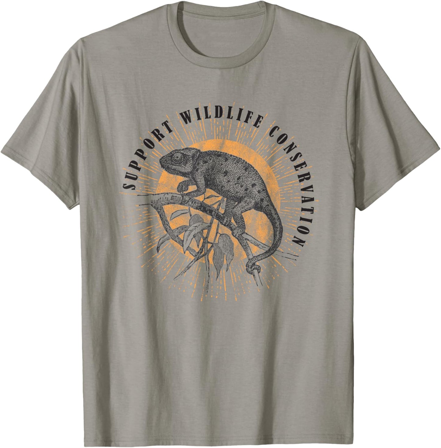 Chameleon Wildlife Conservation Animal Reptile Lover Gift T-Shirt - T-Shirt | Sand