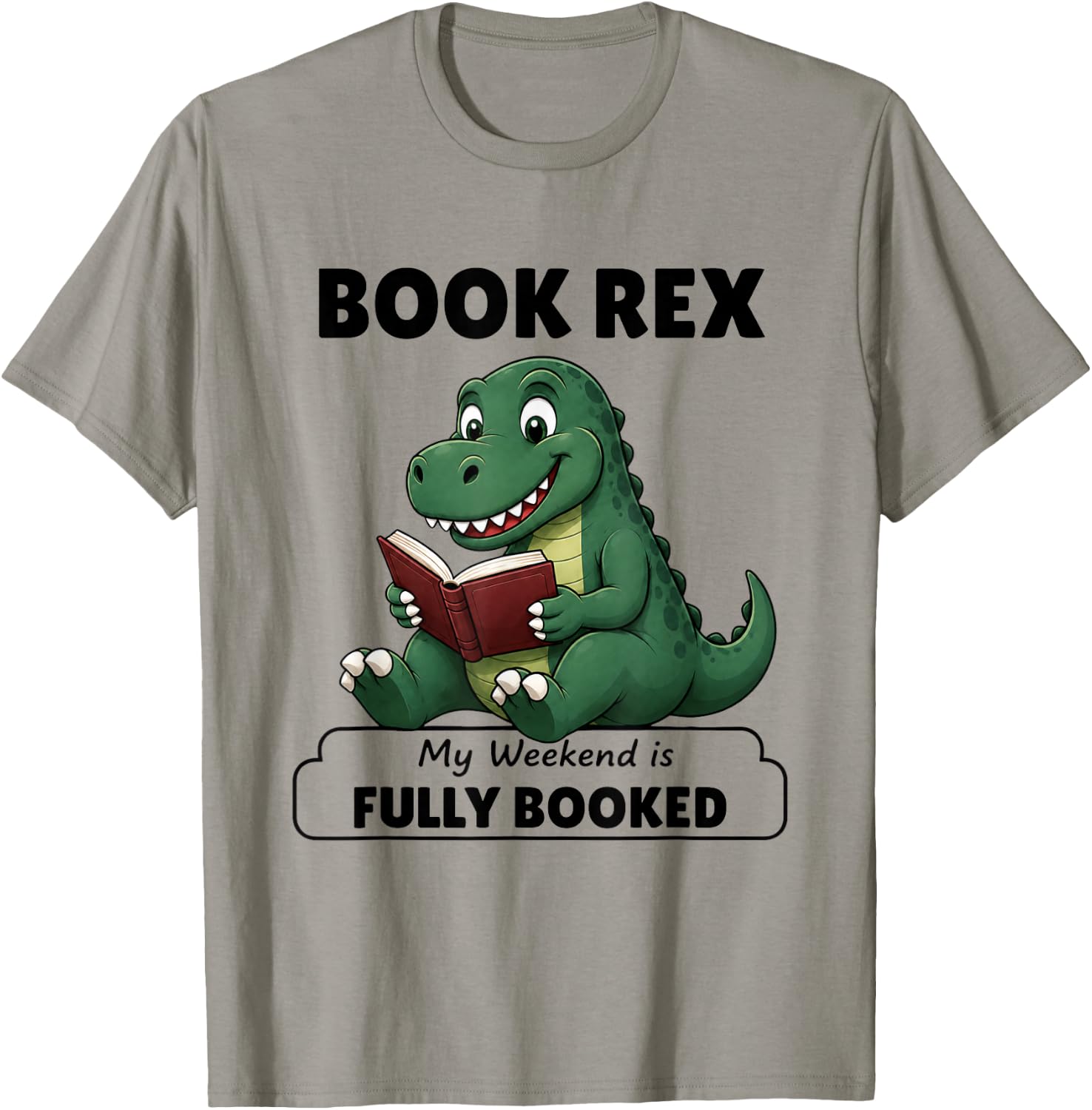 Funny Reading Dinosaur Gift Book Lovers T-Shirt - T-Shirt | Sand