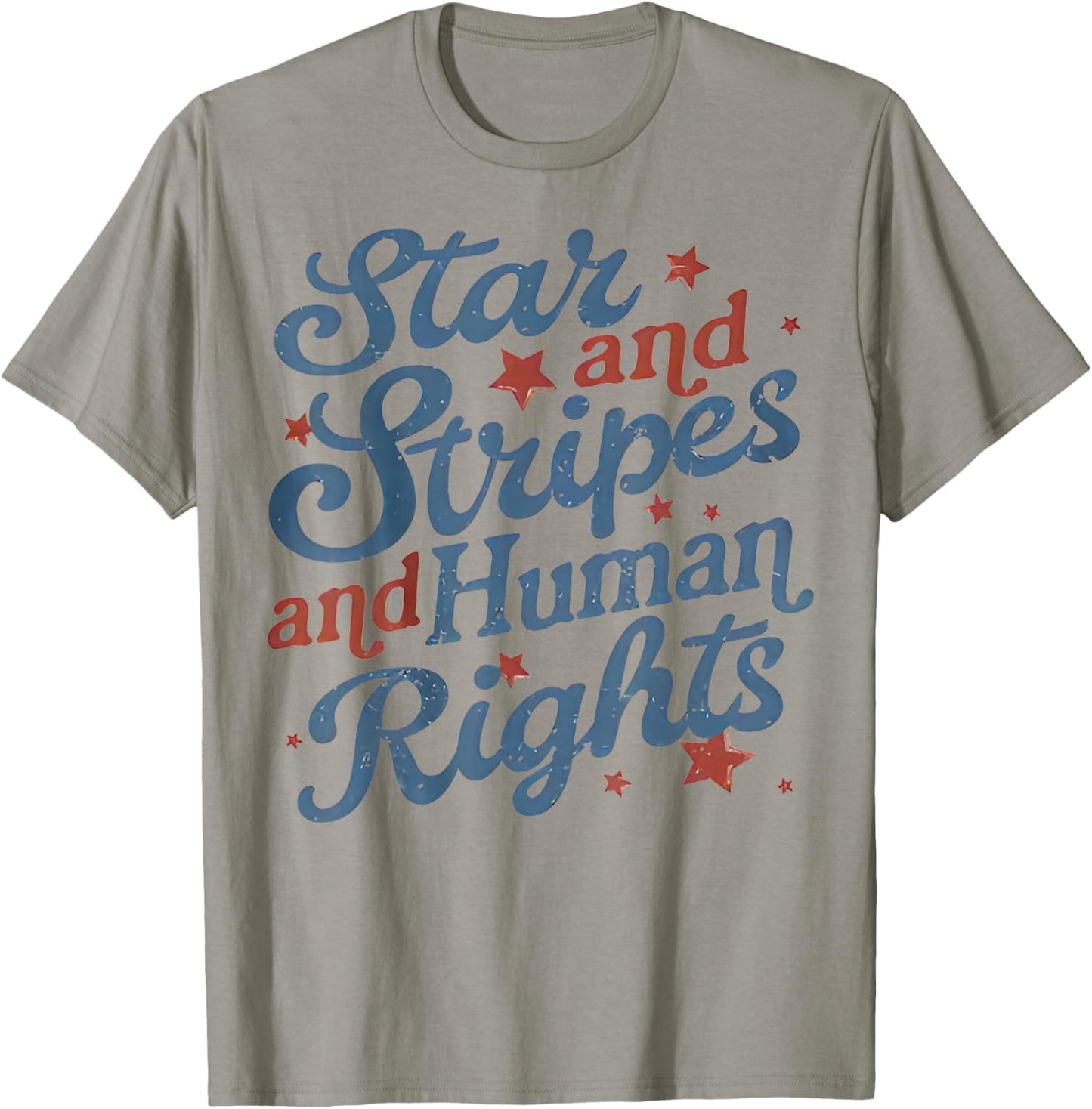 Stars and Stripes and Human Rights 250 Years America 2 Side T-Shirt - T-Shirt | Sand