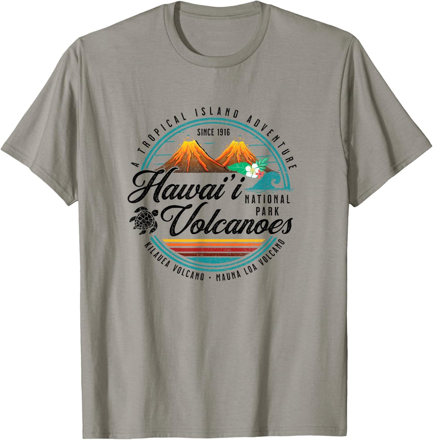 Hawaii Volcanoes National Park Kilauea Mauna Loa Souvenir T-Shirt - T-Shirt | Sand